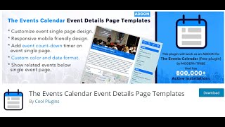 The Events Calendar Event Details Page Templates