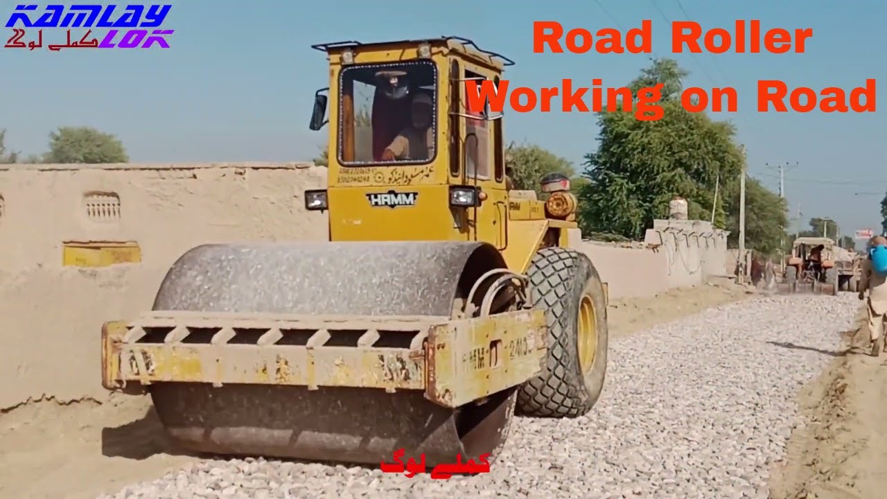 Road Roller Working on Road Road Roller Pakistan Road work Road