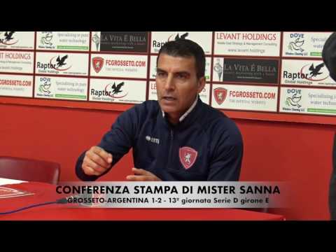 Conferenza stampa di mister Sanna