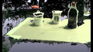 Multisense SL stereo comparison with and without structured light projection