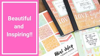 Decorated Notebook Tutorial - Mint Julep - Using Up a Whole 12x12 Paper Pad - Craft Fair/Gift Idea