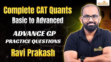 Advance Level Practice Questions of Algebra I Difficult - GP I Quantitative Aptitude for CAT