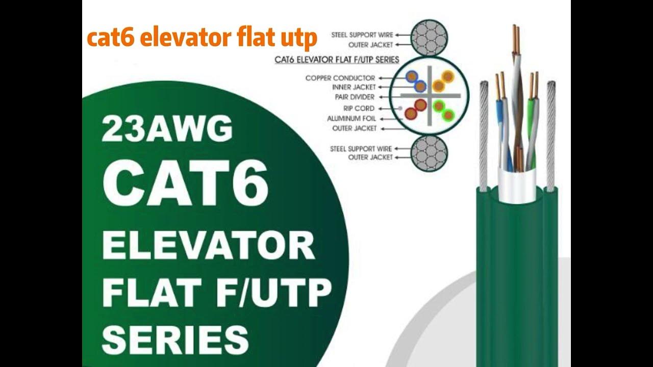 CAT6 elevator flat utp cable sheathing at trial running YouTube