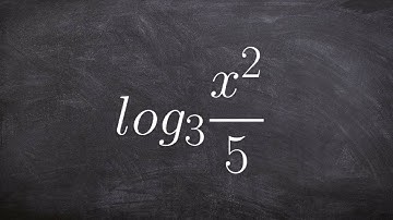 Expanding a logarithmic expression using the properties of logs division