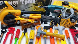 12-minute unboxing: Drill, chainsaw, and toolbox all included; immersive engineering experience.