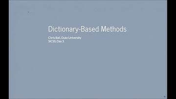 SICSS 2017 - Dictionary-Based Text Analysis (Day 3. June 21, 2017)