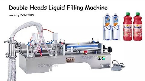 How To Use Pneumatic 2 Nozzles Liquid Filling Machine