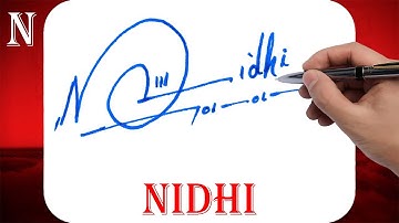 Nidhi Name Signature Style | N Signature Style | Signature Style of My Name Nidhi