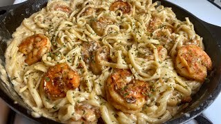 HOW TO MAKE CREAMY SHRIMP ALFREDO PASTA IN 30 MINUTES image