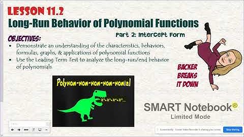 Long Run Behavior of Polynomial Functions (Intercept Form)
