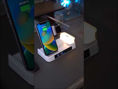 شاحن لاسلكي ٣ في ١ طريقة سهلة لشحن   و   مع ا 