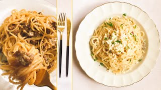 اسباجيتي كاربونارا بطرقتين أسهل من بعض بإضافة الكريمه وبدون كريمهSpaghetti Carbonara حرفياً لذيذه