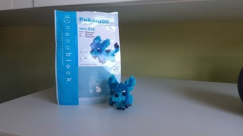 NBPM_072 Glaceon Pokemon Nanoblock Unbag and build