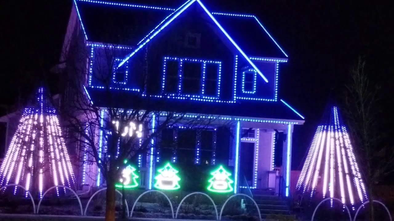 Christmas light display 3402 Trenton St Denver YouTube