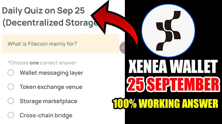 Xenea Wallet Quiz Answer 25 September | Xenea Wallet Quiz 25 Sept | Xenea Wallet Voucher Code Today 