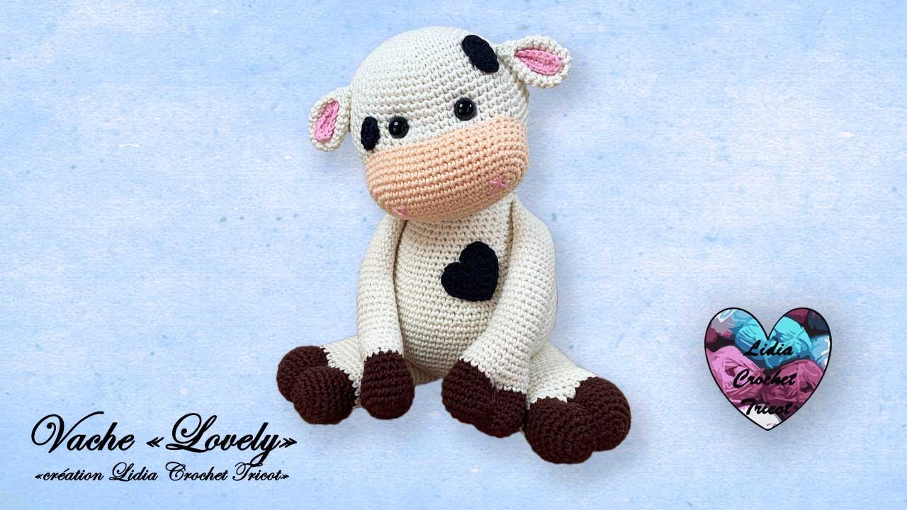 KIT DE CROCHET DÉBUTANT Vache Amigurumi, Kit de crochet de