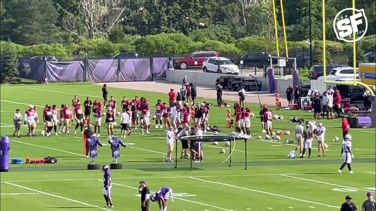 Live look into day 2 of 49ers/Vikings joint practices YouTube