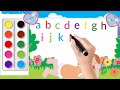 Writing small letters Alphabets with flowers|Abc songs for kids| Alphabet A to Z