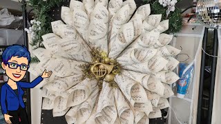 Let's make a cone wreath using  music sheets and some ornaments. WOW STUNNING results!!! Video #416