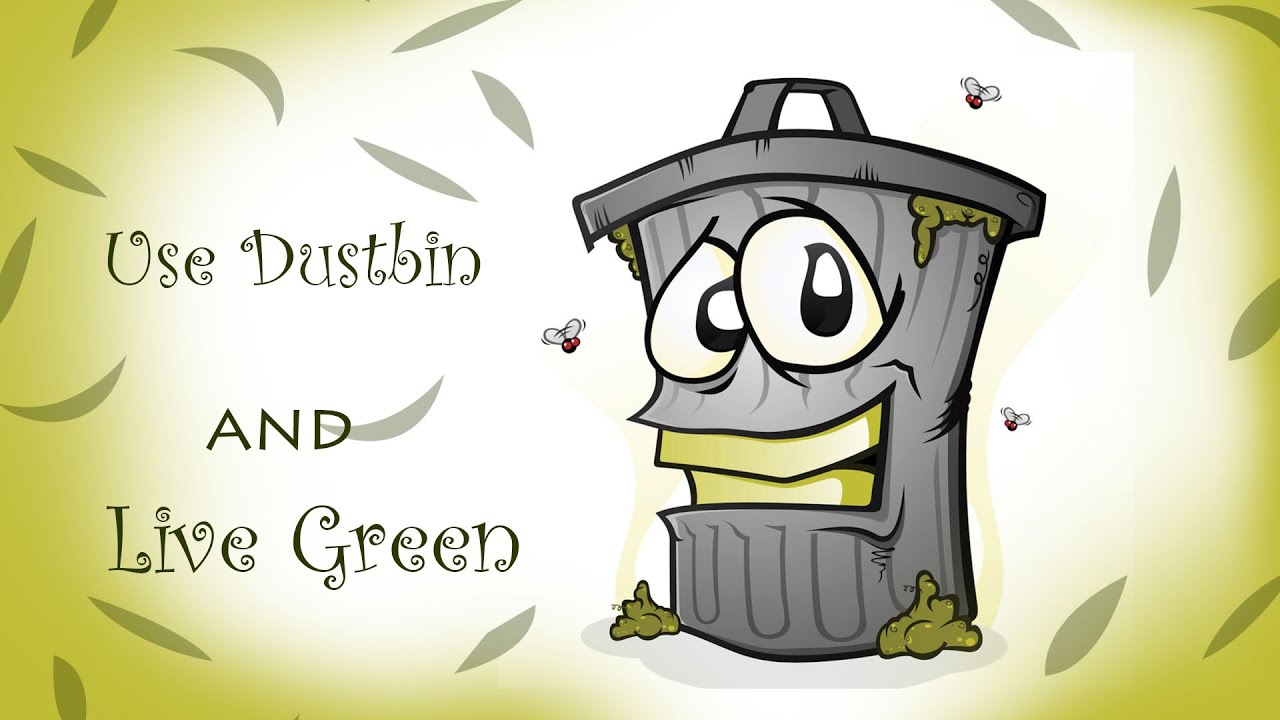 How To Draw Cartoon Dustbin || Smiling Trash Can Cartoon Character Drawing  - YouTube