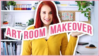 Organizing ALL Of My ART SUPPLIES + Art Room Tour!