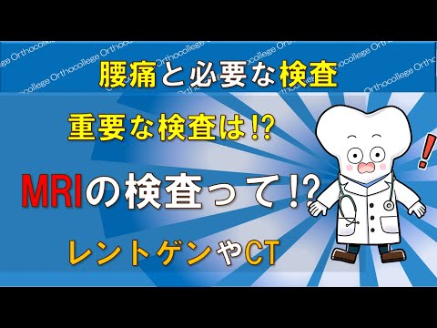 腰痛の検査で重要なものは⁉ MRIの検査って重要⁉ レントゲンやCTは⁉ 【医師が解説】