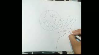 earth drawing @geleven #youtubeshorts #viral #trending #drawing #