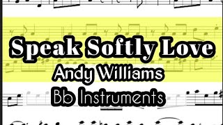 Speak Softly Love Tenor Soprano Clarinet Trumpet Sheet Music Backing Track Play Along Partitura