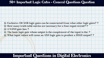 MCQ Questions Logic Gates - General Questions with Answers