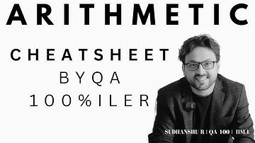 Arithmetic Cheatsheet for CAT 25 | 30 Marks in 30 Minutes | Most Important Formulae