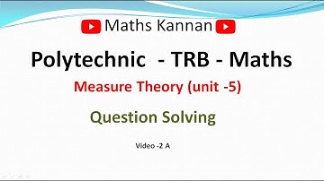 Measure Theory || Question solving || Polytechnic TRB ||PG TRB || Tamil