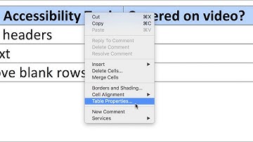 Table Headers - Making tables Accessible