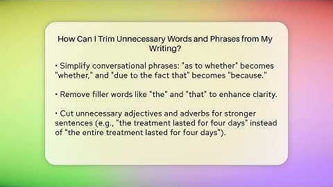 How Can I Trim Unnecessary Words and Phrases from My Writing? - The Prose Path