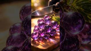 Glass Grapes Cutting ASMR 🍇 | Fruit Cutting Series #9