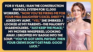 My Aunt Fired Me After 8 Years For My MBA Cousin's Excel Sheet &amp; Lost 5 Million Dollars