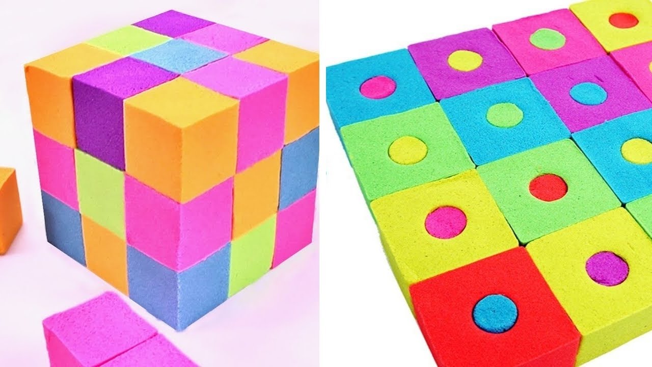 Cutting Different Kinetic Sand Shapes & Enjoy ASMR | Sand Happy