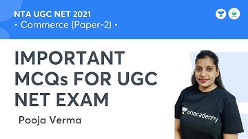 IMPORTANT MCQs FOR UGC NET EXAM | Commerce | NTA UGC NET JRF 2021 | by Pooja Verma