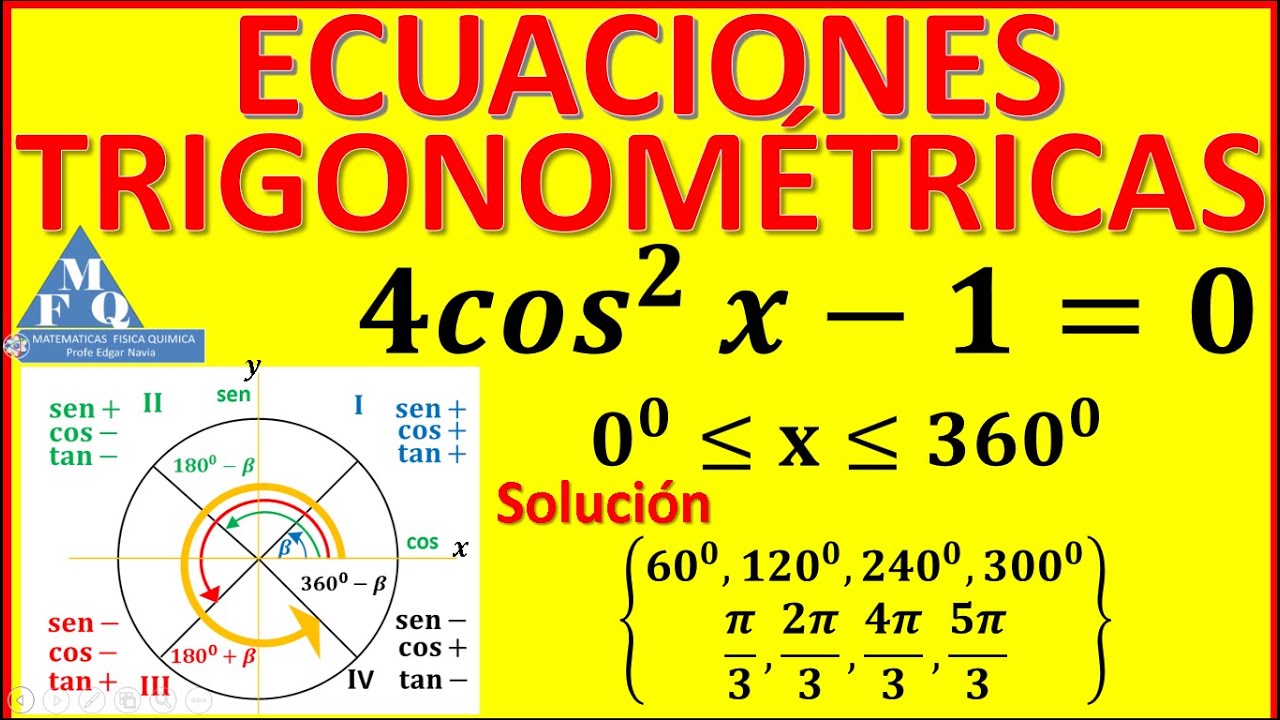 ecuaciones trigonometricas ejercicios resueltos / ecuaciones