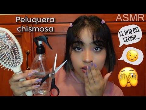 ASMR la peluquera chismosa te corta el cabello 💇‍♀️✂️🫢 roleplay