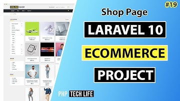 Laravel 10 Ecommerce Project | #19 Shop Page | Frontend | PHP Tech Life Hindi