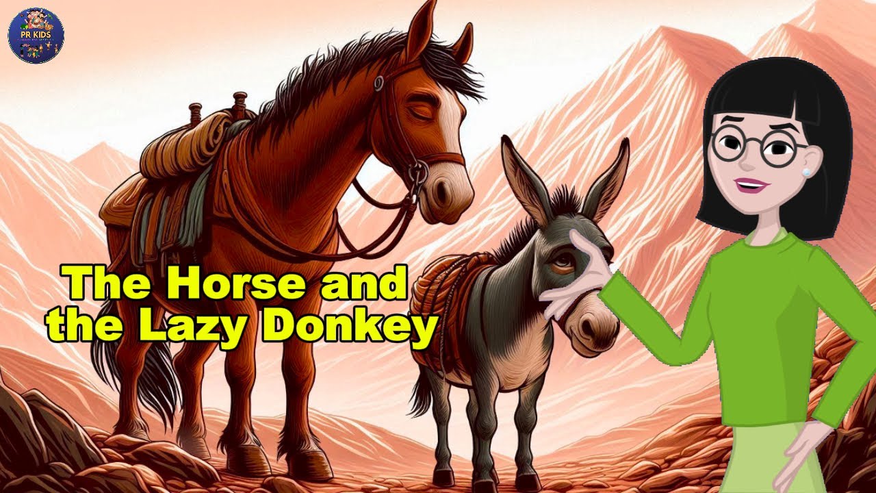 The Horse and the Lazy Donkey | Kids Story | Bedtime English Stories ...