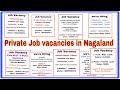 Job vacancies in Nagaland and Abroad | Apply online and offline (17/05/2025)