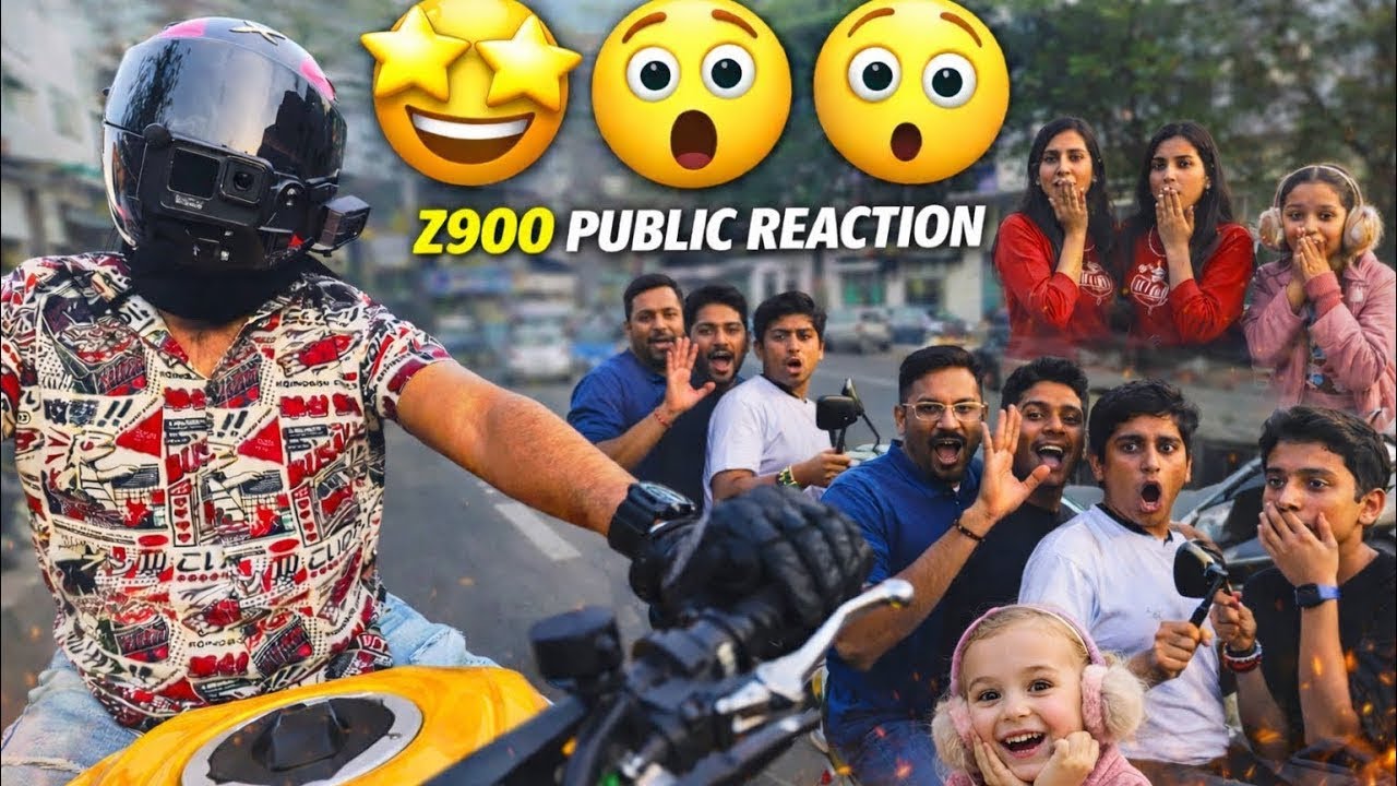 Z900 public Reaction 😍, Loudest Z900 public Reaction 🔥
