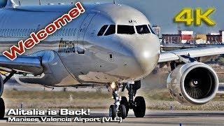 Alitalia Is Back 4K Manises Valencia Vlc Close View Ei-Imh