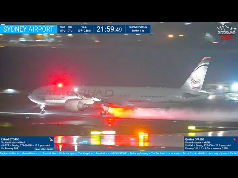 🔴 LIVE - WET and WINDY Sydney Airport SYD Plane-Spotting with Kurt 🔴