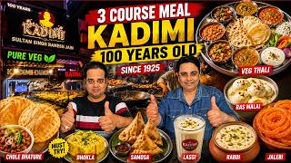Kadimi Dukan Bhogal Food Review | Veg Thali, Chole Bhature, Dhokla, Samosa, Jalebi ChatoraPoint Food