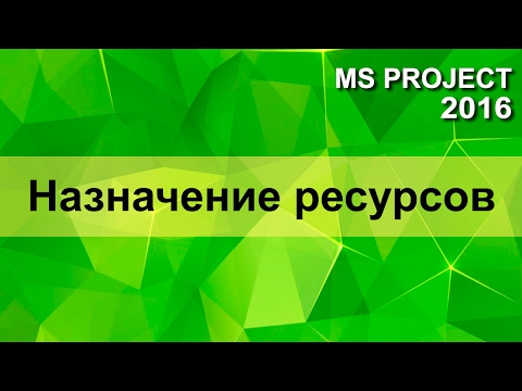 MS Project 2016 Назначение ресурсов