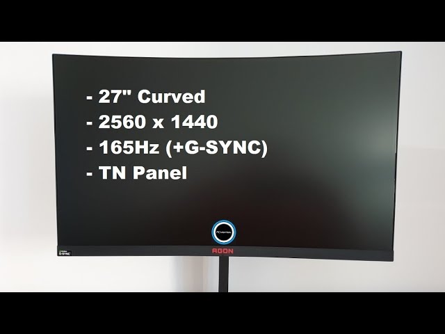 AOC ACON AC273QCG - 27 Curved 165Hz 1440P Monitor Review! [4K