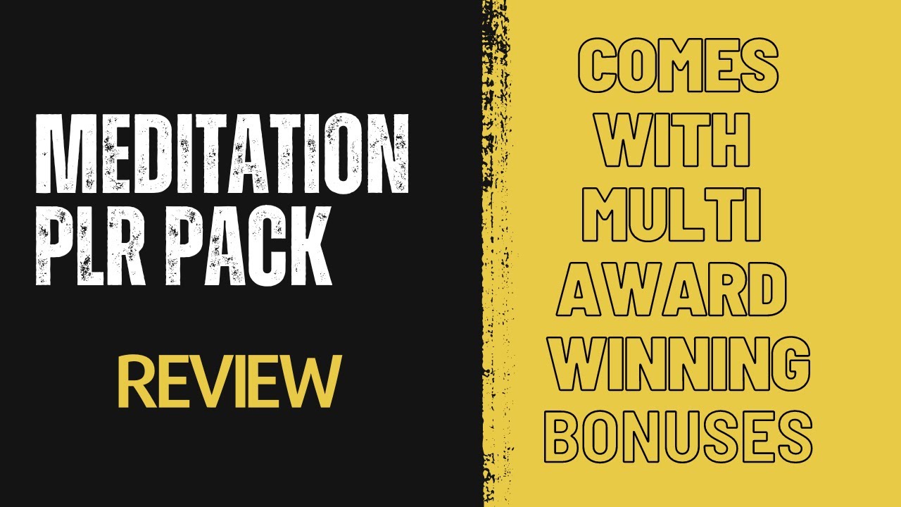 Meditation PLR Pack Review + Bonuses To Make It Work FASTER! - YouTube