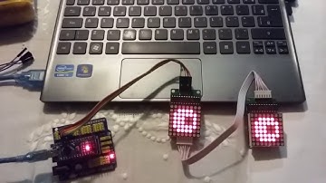 Arduino Nano Banggood + MAX7219 LED Dot Matrix - Robot Eyes